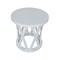 International Concepts Round Ceylon End Table, 24 in W, 24 in L, 24 in H, Wood, White OT08-46ER - alternate 3